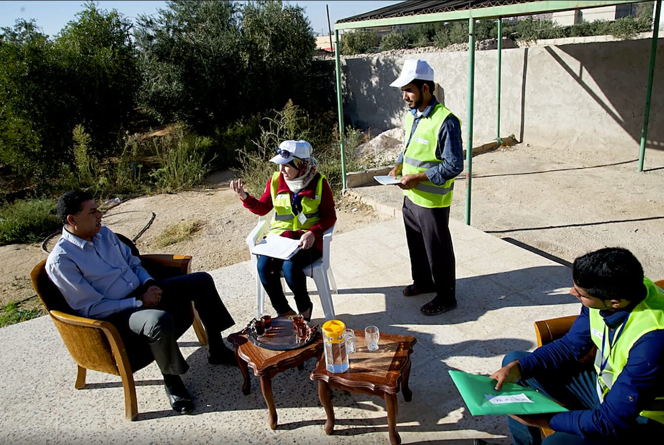 CEP volunteers survey residents about community priorities