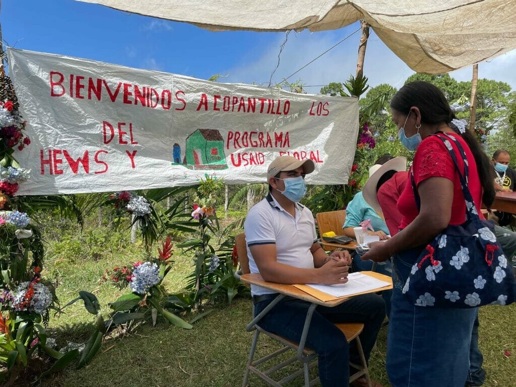 HEWS distribution point in El Copantillo