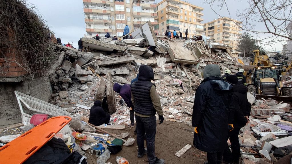 Aftermath of the earthquake in Diyarbakır, Turkey.