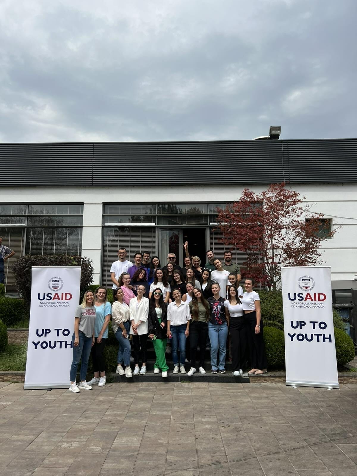 Group of Up To Youth program participants in Kosovo.
