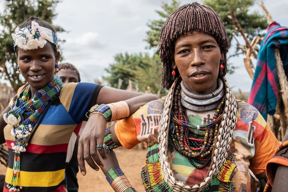 Bona Berima and Gadi Bonku are members of women saving group in Hamer woreda, South Omo, Snnpr, Ethiopia.