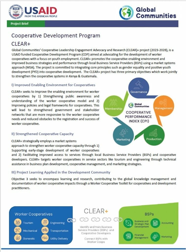Image of the CLEAR+ Project Brief.